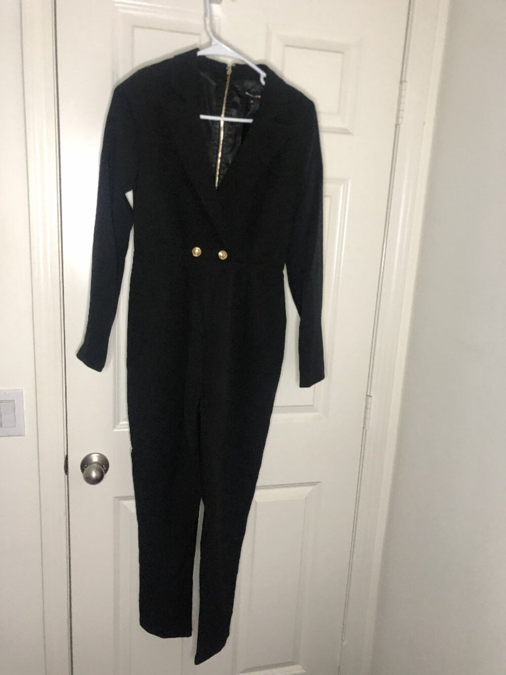 Missguided Peace + Love Tuxedo Jumpsuit US 6